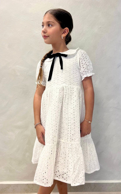 "Bowtiful" white dress